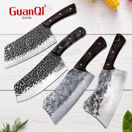 Handmade Forged Kitchen Knifes Stainless Steel Meat Chopping Cleaver Vegetable Knife Cooking Knives High Carbon Slicing Knife