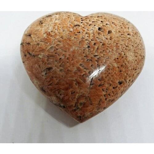 Beautiful large celestine crystal heart stone of the angel