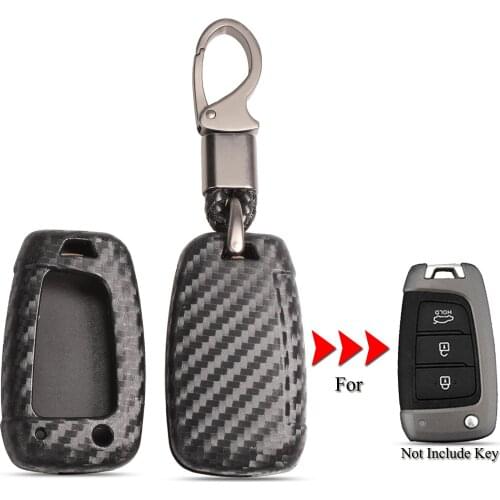 Kutery Silicone Rubber Car Key Cover Case For Hyundai Elantra Solaris 3/4Buttons Folding Remote Car Key Shell Protecor