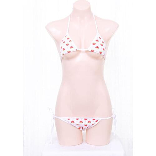 Micro bikini 2020 Sexy printing Strawberry Big triangle Lace Beach Sunbathing swimwear women swimsuit biquini bikinis monokini