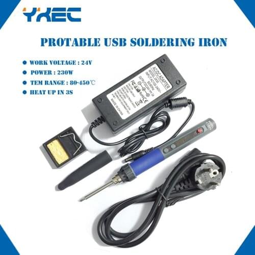 YXEC ST-666 Multi-Purpose Portable Thermostatic USB soldering iron Multiple Power Sleep Settings Fast Heating 57W 100W 230W