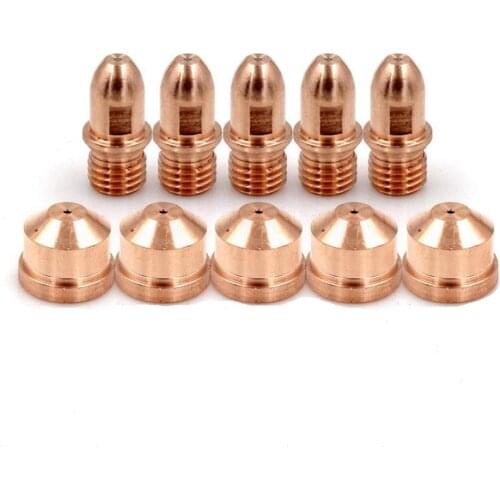 A141 A101 Tip PD0101 ( 1.1 /1.4 /1.7 /1.9mm ) 5 & Electrode hafnium PR0101 5 Trafimet Plasma Cutting Torch Consumables Kits