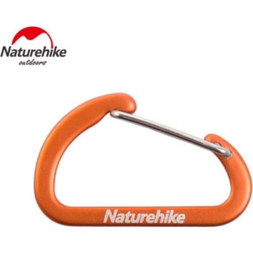 Naturehike 8 Pcs 4cm D-Shape Aluminum Alloy Outdoor Hiking Camping Tent Hook Multi-functional Clip Holder Buckles