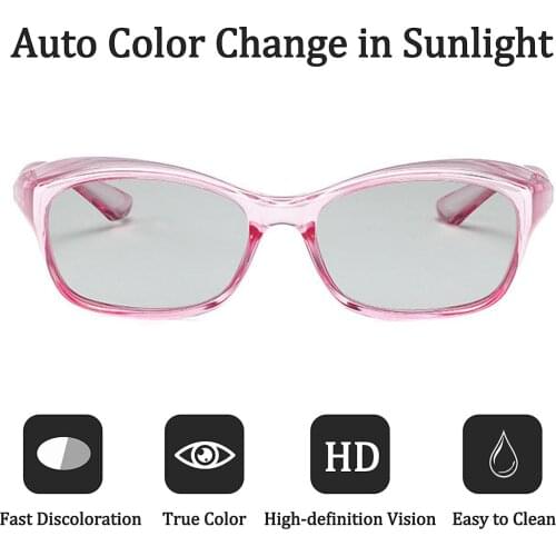 Small Square Polarized Discoloration Sunglasses Safety Goggles With Side Shields Anti Splash Photochromic Chameleon Glasses
