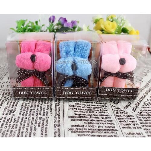 Wholesale wedding supplies Product Size : 20 * 20CM Festivals small Dog puppy towel gift ideas birthday gift