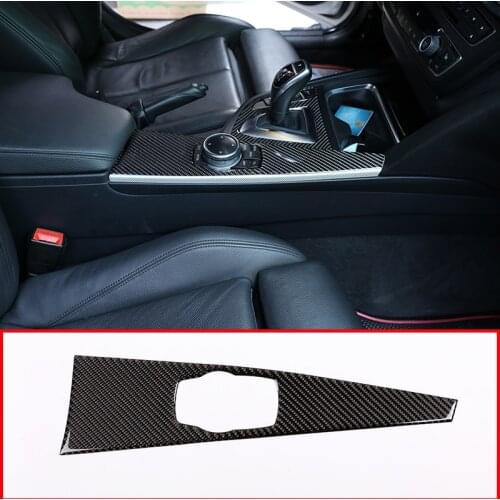 Real Carbon Fiber Interior Multimedia Panel Cover Trim For BMW 3 Series GT F30 F33 F34 F36 2013-2019 Left Hand Drive