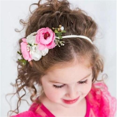 Girl Baby Toddler Bow 3pcs Kids Headband Hair Girls Head Band Flower Accessories Headwear
