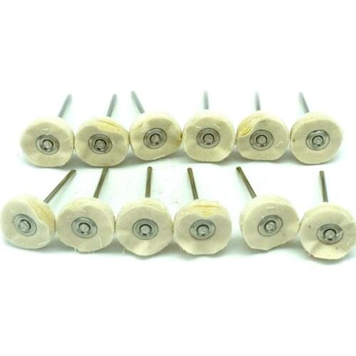50pcs White Cloth Buffing Wheel 22mm Jewelry Polishing Rotary Tool for Dremel