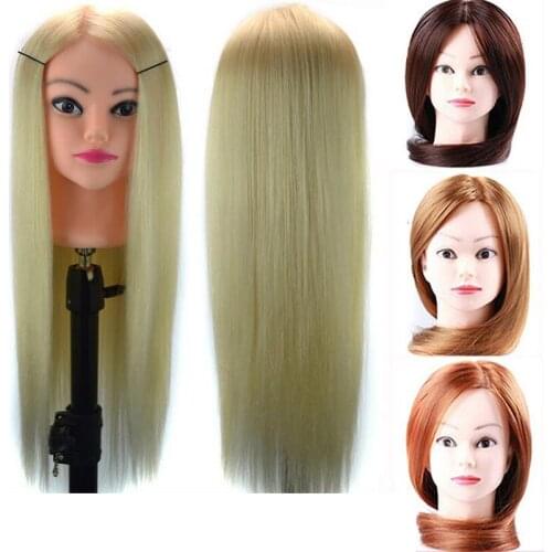 Mixed hair Practice Hairdressing Training Head Mannequin training head