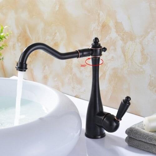 Oil Rubbed Bronze/ Chrome /Brushed kitchen faubet brass Rotatable cold hot water sink faucet high quality faucet