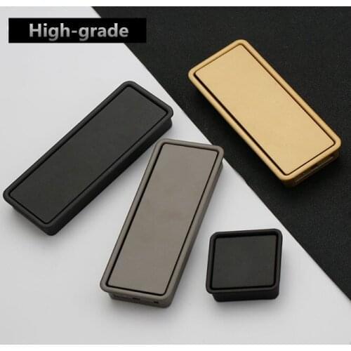 Modern Hidden Door Handles Metal Groove handle Pull Cover Cupboard Cabinet Handle Pulls Drawer Knobs Furniture Handle Hardware