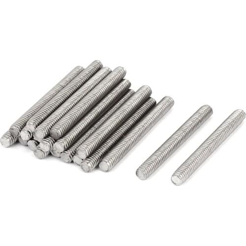 UXCELL M4 X 35Mm 0.7Mm Pitch 304 Stainless Steel Fully Threaded Rods Silver Tone 20 Pcs
