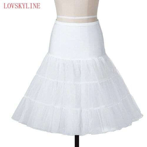 Vintage Petticoats Black White 14 Colors Short Rockabilly Underskirt Retro Dress Tutu Crinoline Bridal Wedding Petticoat