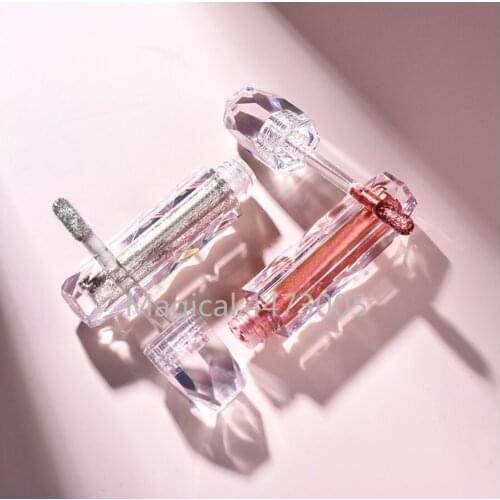 1/2/5pcs 2ml Clear Lip Gloss Wand Tube Empty Packaging DIY Diamond Lip Gloss Bottle Cosmetic Lipgloss Container Transparent