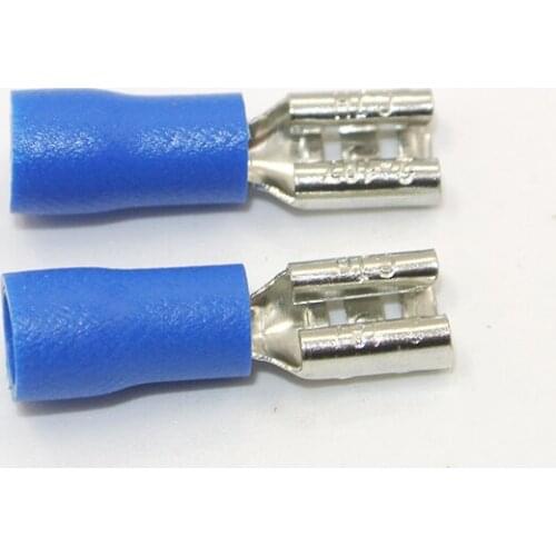 1000 pcs 4.8mm Blue FEMALE INSULATED ELECTRICAL SPADE CONNECTOR TERMINALS,WIRING,CRIMP 16-14 AWG