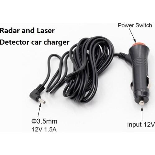 DC 12V For Car Radar Detector DVR Camera GPS Cable 3.5meter