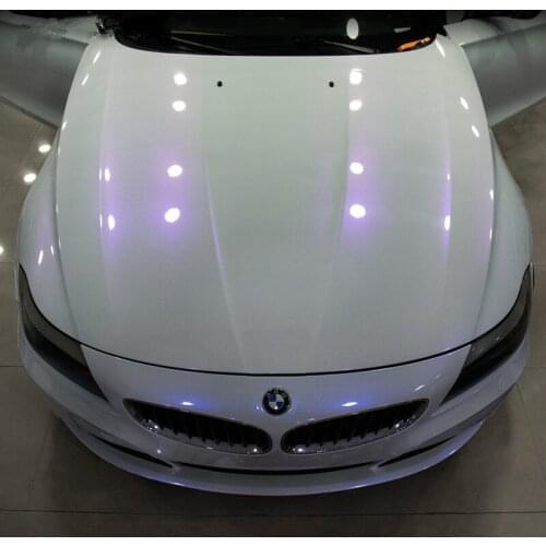 2pcs 50*150cm White Car Body Film Color Change White to Purple Blue Vinyl Wrap Protective Car Styling Stickers