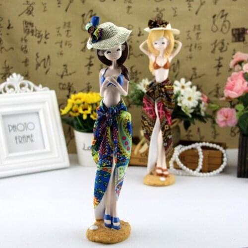 2017 New Arrival Resin Sexy Bikini Girl Figurines&Mininatures Fairy Ornaments Crafts Angel figurine Wedding Decoration Accessory