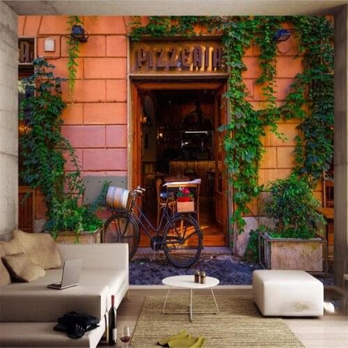 Custom 3D Wallpaper Mural Italy Rome City Street View Bar 3d Landscape Background Wall Living Room Bedroom Decoration Wallpaper