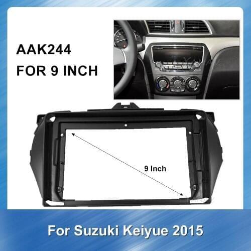 9 inch Double din car audio stereo frame panel trim plate fascias for Suzuki Keiyue 2015 car dvd mount installation plate frame