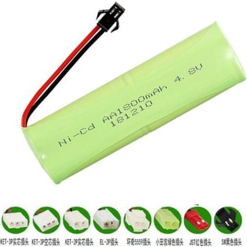 4.8v 1800mah NI-CD Battery AA 4.8v Rechargeable battery pack for RC Toys Car Boat Tanks Robots Guns Moder Parts 4.8v 1pcs