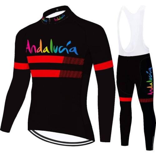 Andalucia Summer Spirng Divise Conjunto Jersey Maillot Uniforme Hombre Masculino Maglia Ciclismo Uomo Completo Ciclismo Estivo