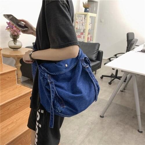 Big Capacity Solid Color Canvas Bag Female Messenger Bag for Women Shoulder Bag Designer High Quality Crossbody Bag Sac A Main