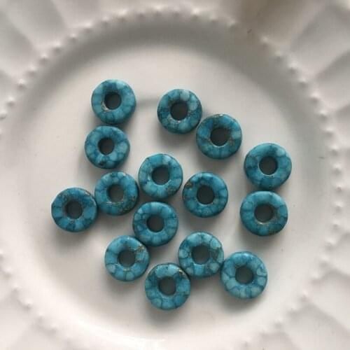 14*5MM 50PCS 100% Natural Stone Jewellery Big Hole Bead Semi-precious Jewelry Loose Beads