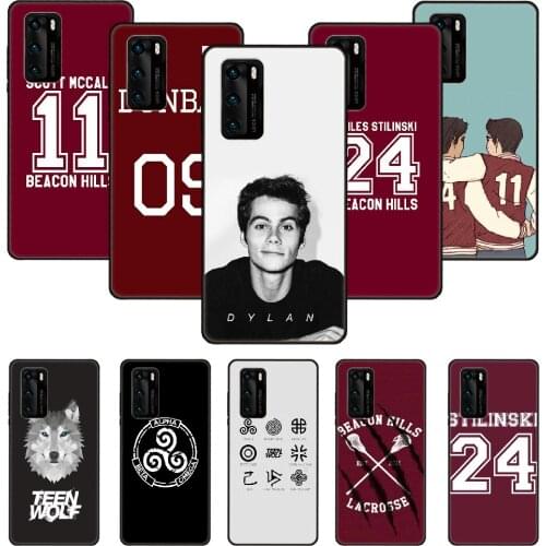 Phone Case For Huawei P20 P30 P40 P Smart Z + P10 Mate 30 10 20 Lite Pro Black Cover Bumper Fashion Prime Teen Wolf TV series