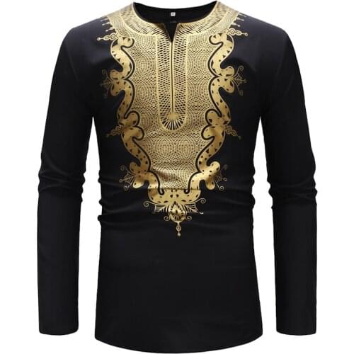 Black African Men Clothes Nice Fashion African Dashiki V Neck T Shirt Men Hip Hop Streetwear African Clothing Camisetas Hombre