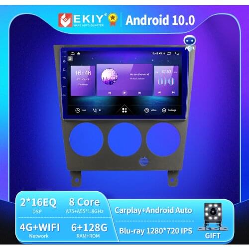 EKIY 6+128G 8 CORE Autoradio Android 10 For Subaru Impreza GD GG 2002-2007 Car Radio Multimedia Blu-ray IPS QLED GPS BT no 2din