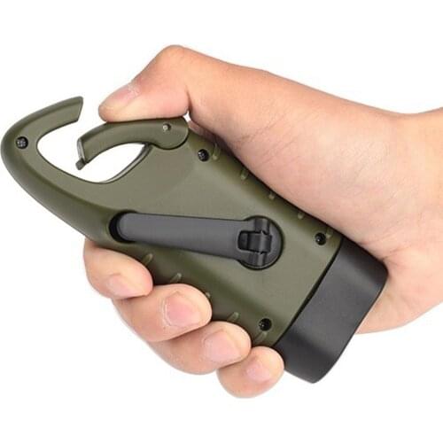 LED Solar Hand Crank Dynamo Solar Powered Rechargeable LED Camping Emergency Flashlight Torch For Outdoor Camping Mountaineering