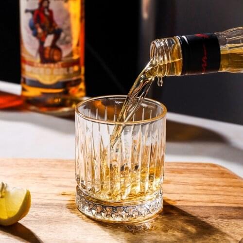 Crystal Glass Diamond Bottom Whiskey Glasses Foreign Wine Cup Classic Drinking Glass Brandy Cups Bar Wine Set Beer Glass