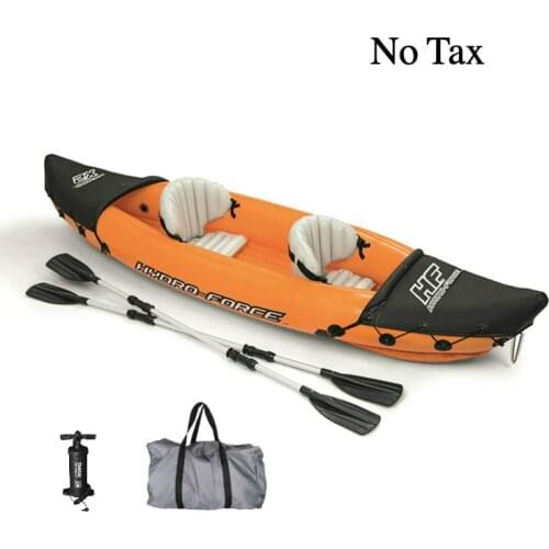 JOYLIVE Inflatable Kayak Fishing Boat Portable Water Sport With Paddle Pump And Bag For 2Persons Size 321X88 CM Orange 2021