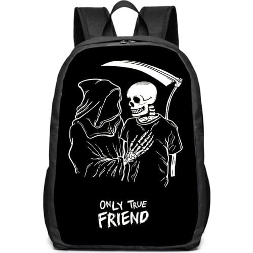 Cool Skeleton Skull School Backpacks for Boys Men Business Laptop Backpacks USB Charging Port Travelling Bag Daypacks