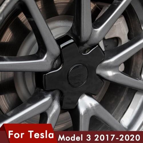 Model3 Wheel Hub Cover Kit For Tesla Model 3 2020 Accessories Wheel Version Wheel Cap Kit 4Pcs/Set Model Three Model 3
