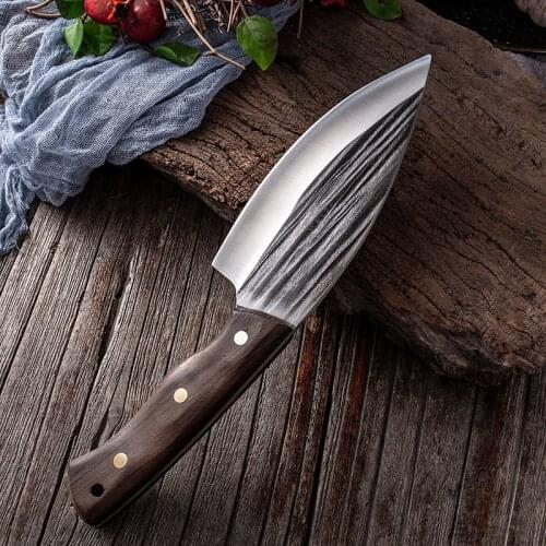 Forging Boning Knife Meat Cleaver Japanese High Carbon Steel Knife Hand-Made Pocket Camping Outdoor Kitchen Knife Butcher Knife