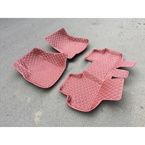 Lsrtw2017 leather car floor mats for mitsubishi outlander xl 2006 2007 2008 2009 2010 2011 2012 auto foot carpet mat accessories