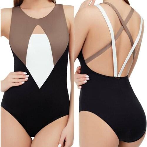 Brand New Women Fashion Sexy One-Piece Bandage Backless Patchwork Monokini Swimsuit/wear Push Up Bathing Hot Bikini Beachwear