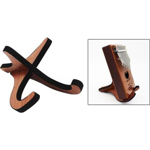 Portable Wooden Thumb Piano Stand Holder Kalimba Bracket for 10-key 17-key Kalimbas