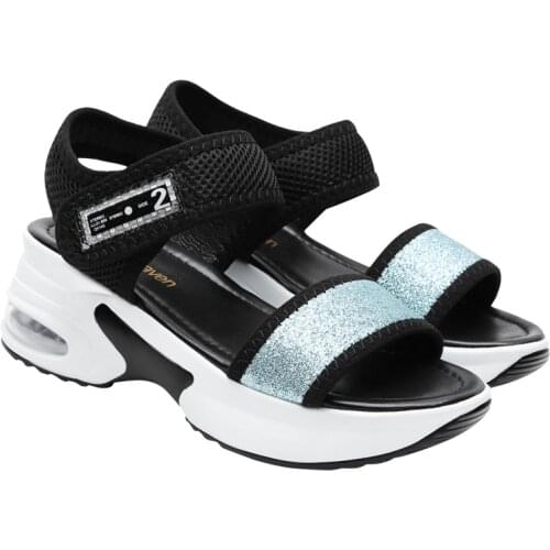 Woman Shoes Guciheaven New Open Toe Platform Sandals Summer Velcro Solid Color Waterproof Platform