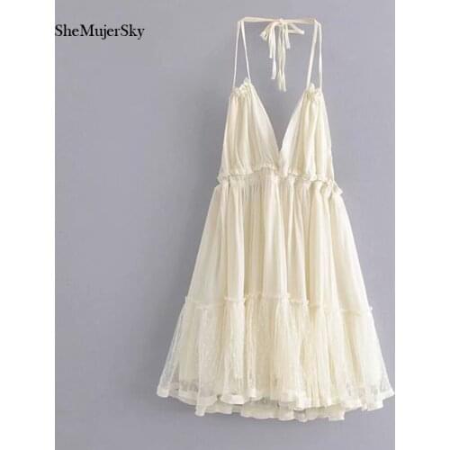 SHEMUJERSKY Summer Dresses With Lace