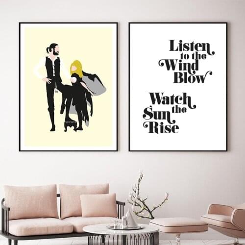 STEVIE NICKS Rumours Lyrics Minimalist Print Pop Music Writer Art Canvas Painting Modern Wall Pictures Living Room Home Decor