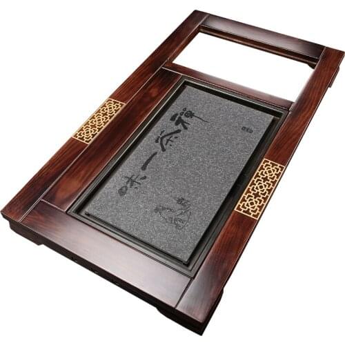 Old-Fashioned Wooden Tea Tray, Household Goods, Chinese Kung Fu, Table Plateau Tea Tray