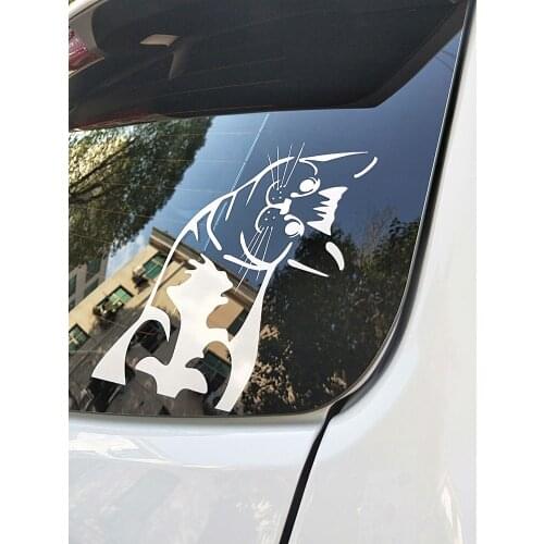 ZTTZDY 16.8*18.9CM Bobcat Car Vinyl Sticker Cute Motorcycle Decal Black/Silver ZJ4-0016