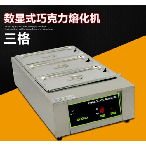 Top Quality 3 Pot Electric Chocolate Melting Machine 110V 2200V Water Insulation Heating Chocolate Melting Pot Warmer Melter