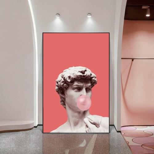 Funny Art Sculpture of David Wall Art Posters and Prints David with Balloon Canvas Paintings on The Wall Art Pictures Home Decor