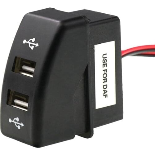 Dual USB Car Charger 5V 4.2A Dual USB Power Audio Socket for iPhone for iPad Smart Phone for DAF 95 XF XF 106 105 95 CF