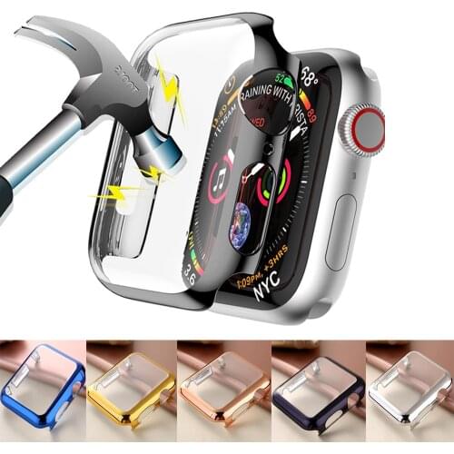 Cover for apple watch case 44mm 40mm 42mm 38mm PC screen protector Accessories apple watch band series 5 4 3 2 SE 6 accessories