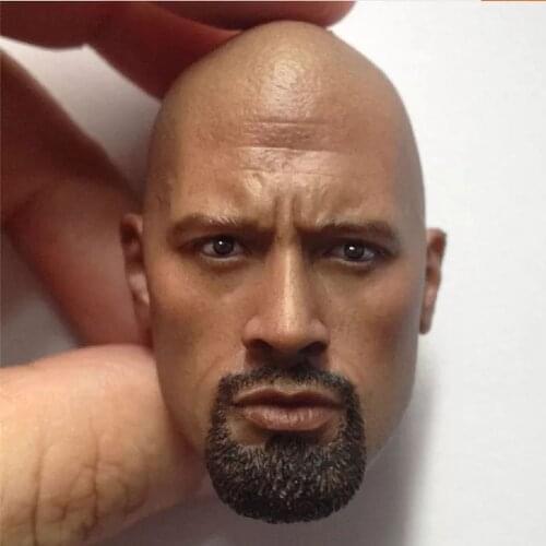 1/6 Scale Bald head1/6 Scale Fast Bald head Dwayne Johnson Muscular man WITTMANN Head Sculpt Headplay for 12" Action Figure Body